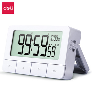 Deli 8841 Electronic Timer Clock With Touch Control For Kitchen And Study White 90 Min Countdown - Product Image 2