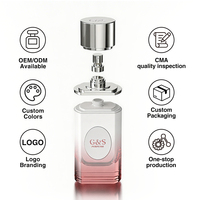Nouvelles Bouteilles de Parfum Carrées en Verre Transparent G&S, Vides, 100 ml, avec Pulvérisateur et Bouchon à Vis à Motif Floral