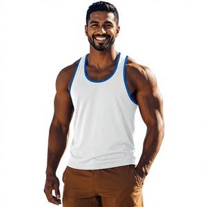 เสื้อกล้ามผู้ชายแขนกุดผ้าฝ้าย100% ระบายอากาศได้ดี - Product Image 1