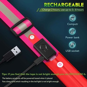 Correa de Hombro con Luz LED Unisex, Reflectante, con Carga USB, Doble Flash, para Correr de Noche, Ciclismo, Advertencia de Seguridad - Product Image 4