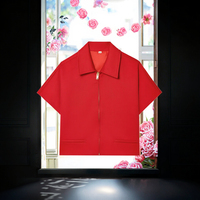 6 coloris, tissé, teint en pièce, imperméable, coupe-vent, respirant, séchage rapide, été, col rabattu, fermeture éclair, manches courtes, couleur unie, décontracté