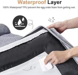 Wasserdichtes, modernes orthopädisches Hundebett mit abnehmbarem Bezug, Memory-Schaum, XL, waschbar, mit erhöhtem Rand, für große Hunde mit Gelenk-Arthritis - Product Image 3