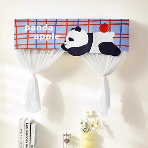 Cartoon Style Air Conditioner Cover Washable Flannel Universal Size Tie Closure Bedroom Use - Product Image 1
