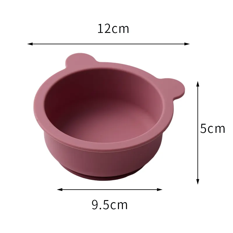 2023 Set di posate per bambini in silicone piatti per bambini per l'alimentazione piatti per la cena ciotola da pranzo per bambini con tazza Set di piatti per alimenti per bambini piatto Sucton