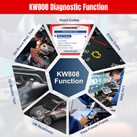 Venta caliente KONNWEI KW808 OBD2 escáner automotriz para leer y borrar códigos de problemas del motor