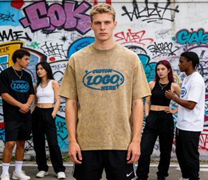 Camiseta para hombre de algodón 100% de alta calidad, lavada, desgastada, con grafiti, holgada y personalizada, nueva llegada, gran oferta. - Product Image 2