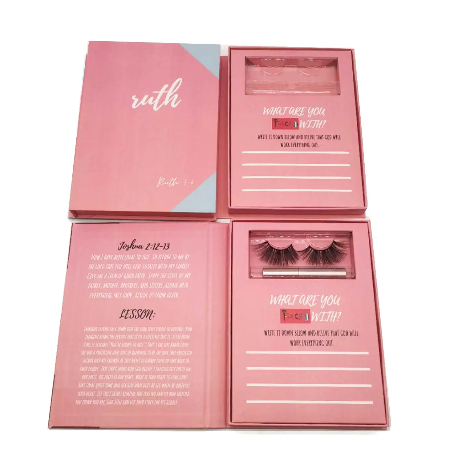 B154 Hitomi Wimpern buch Wimpern Box Verpackung benutzer definierte Private Label Luxus Leere lila Buch Wimpern Box Fall