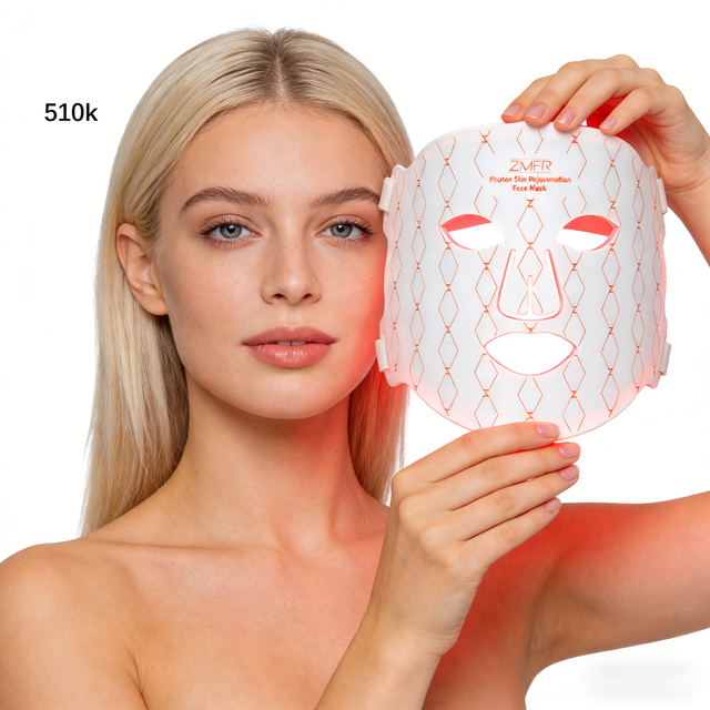 Realistic Silicone Anti Aging Facial Mask Machine 4 Custom Colors Home Beauty Equipment for Skin Tightening