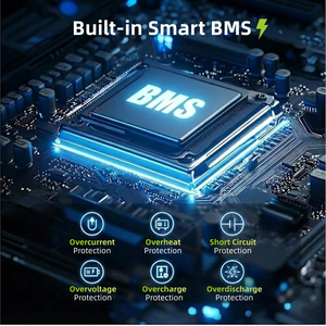 Baterai Lithium LiFePO4 12v Baterai Penyimpanan Lithium untuk RV/Solar/Motor Trolling Kelautan BMS Cerdas 3000 Siklus Pengisian Ulang - Product Image 3
