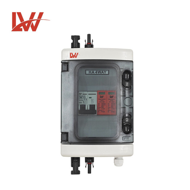 LW Global Best-seller HA 4 Way Solar PV Distribution Box DC Solar System Distribution Box 1 in 1out with MCB and SPD