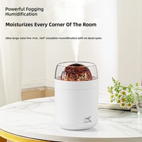 Humidificateur Mars en verre teinté de style nouveau, en forme de coupe, pour la maison, la chambre, la voiture, lampe d'ambiance à sept couleurs, diffuseur d'aromathérapie