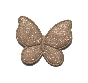 Parche para ropa al por mayor para coser, Parche de mariposa con purpurina Rosa acolchado 3D DIY para adornos de ropa - Product Image 3