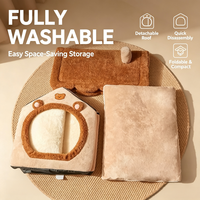 Coussin pour animaux de compagnie personnalisé, maison de luxe solide pour animaux, antidérapant, écologique, nid triangulaire pour chiens et petits animaux, confort toutes saisons