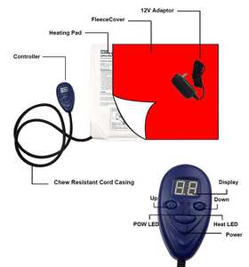 Водонепроницаемая лежанка для кошек и собак с подогревом, регулируемой температурой и таймером - Product Image 2