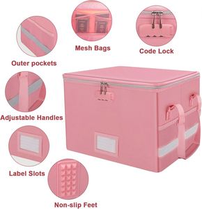 Custom Logo UL94-Certified Fireproof <b>File</b> Organizer <b>Box</b> with Handle Portable Multi-layer <b>Storage</b> for Hanging Filing Products - Product Image 4