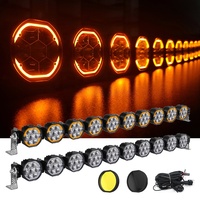 Nouvelle rampe LED blanche pour véhicule, couvercle fin, tout-terrain, 50 pouces, une seule rangée, 12V, connectable, étanche IP67, éclairage routier pour voiture, éclairage LED 4x4