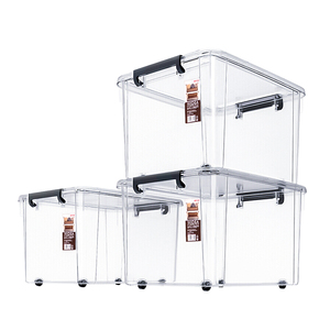 Citylife Nesting Type Plastic Rectangle Organizer Sundries Storage Bin Clear Storage Bin Container Store for Toy Clothes Snacks