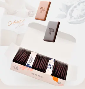 Aromatisierte Milch schokolade 70% 85% 100% reine dunkle Schokolade Geschenk box reiner Kakaobutter gebackener Snack