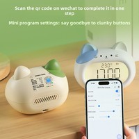 Réveil intelligent rechargeable de style moderne, design de dessin animé, affichage numérique à volume élevé, fonctionnement simple, parfait pour une utilisation comme horloge