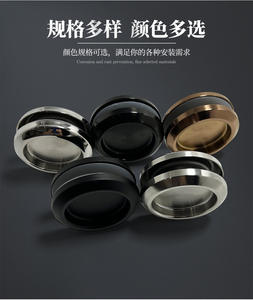 Manija de puerta de vidrio de acero inoxidable - manija invisible con un solo orificio para tirar oculto de la puerta corredera del baño - manija redonda - Product Image 6