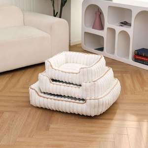 Large Square All-Season Dog <b>Bed</b> with Thickened <b>Bed</b> <b>Pads</b> New Modern Fashion Cat Dog Pet <b>Bed</b> Comfortable Stay Solid Pattern - Product Image 2
