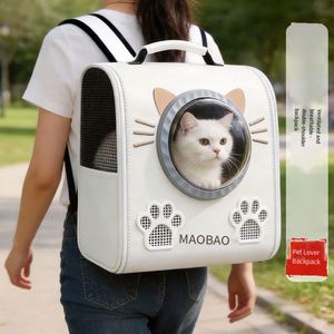 Cute <b>Cat</b> Carrier <b>Backpack</b> Breathable Space Capsule Pet Travel Bag for Small <b>Cats</b> Dogs - Product Image 2
