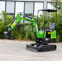 Excavator Mini HT-10B Berat Kerja 1000kg, Mesin Penggali Kecil Dengan Sertifikasi EPA/CE