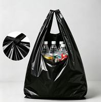 Sacs en HDPE personnalisés avec logo, à soufflets latéraux, thermosoudables, jetables, pour le shopping, la vente au détail et l'emballage cadeau