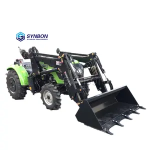 SYNBON Mini 4WD 50hp Garden Orchard Farm Tractor With Front Loader