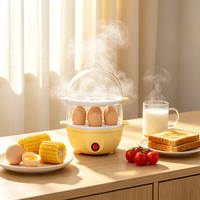 Cuiseur à œufs électrique multifonctionnel avec arrêt automatique de sécurité, double couche, facile à nettoyer, pour petit-déjeuner, usage domestique et cuisine