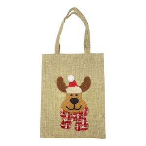 Sac fourre-tout en lin personnalisé pour cadeaux de Noël, emballage textile pour cadeaux de fêtes - Product Image 2