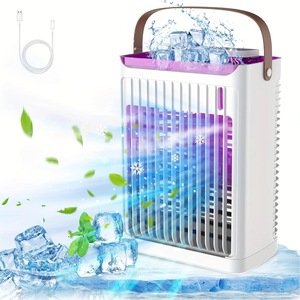 Ventilador enfriador de aire portátil con alimentación USB, refrigeración por agua para cocina y baño con efecto de cubitos de hielo, funcionamiento silencioso de 36-45dB - Product Image 5