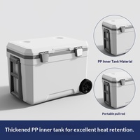 Glacière isotherme à roulettes de qualité alimentaire 70L/120L/160L pour voiture, camping, pique-nique, barbecue – Portable et réfrigérante