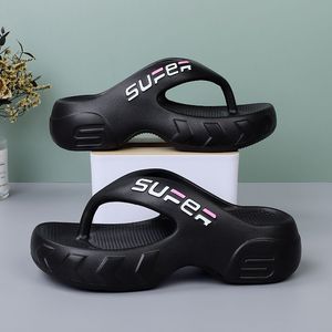 Women's Beach Sandals Summer Waterproof Breathable Anti-Slip Thick Sole Flip Flop <b>Platform</b> High <b>Heel</b> EVA Height Increasing - Product Image 6