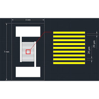 20 micras 4*7mm electrodo interdigital sensibilidad a la humedad biosensor en sensor de chip de silicio monocristalino IDE