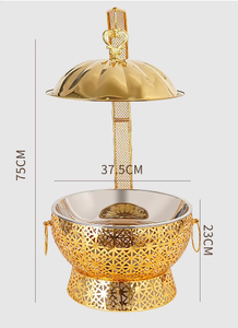 力远达热销8L酒店餐具皇家自助餐保温器套装金色黑色白色悬挂式保温盘适合餐厅餐饮 - Product Image 6