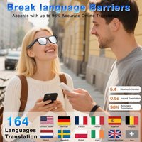 Lunettes Intelligentes SENBONO L801 Avec Caméra, Enregistrement Vidéo Wi-Fi, Appel, Grande Batterie 270mAh, Assistant Vocal, Lunettes Connectées d'Extérieur IA
