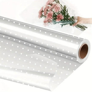 Rollo de Celofán Transparente - Papel de Celofán Transparente para Regalos, Cestas de Flores, Suministros de Embalaje y Manualidades - Product Image 1