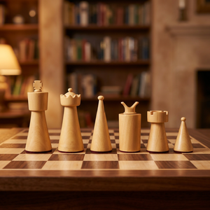 Stylish Deco Children's <b>Wooden</b> <b>Chess</b> <b>Set</b> Top Sale with Crystal Rubber Pieces and Folding Table Cardboard Box Packaging - Product Image 1