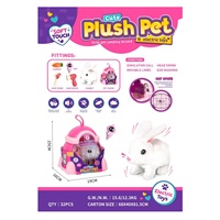 Jouet pour animaux de compagnie, Station de jeu pour animaux, Cabane interactive pour lapins, chiens et chats, Maison de jeu de simulation, Ensemble de transport électronique en peluche pour animaux