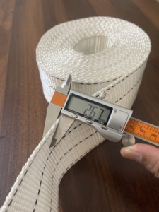 Custom 75mm <b>White</b> Polyester Webbing Strap 5-1 Heavy Duty <b>Cargo</b> Tie Down Load Restraint Belt for Industrial Use - Product Image 2