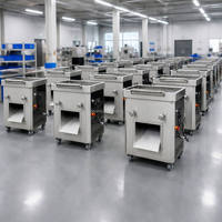 Trancheuse à viande KEBAB commerciale haute performance avec moteur, machine automatique de découpe en cubes et en bandes