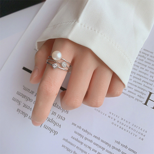 Bague en argent sterling 925 avec perle d'eau douce naturelle Kammy de 7 à 7,5 mm, taille ajustable, bijou de fiançailles pour femme - Product Image 4