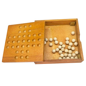 <span class=keywords><strong>Jeu</strong></span> de société éducatif en <span class=keywords><strong>bois</strong></span> pour un joueur : Échecs et Dames chinoises, pour enfants de 7 à 14 ans - Product Image 1