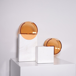 Light Modern Marble Vase Golden Home Decor Desktop Objects <strong>Table</strong> <strong>Centre</strong> <strong>Pieces</strong> for Home Decoration - Product Image 4