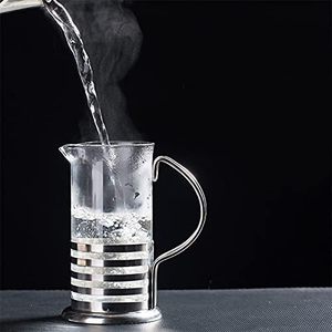แก้วกาแฟทนความร้อนแบบเฟรนช์เพรสพร้อมแถบสแตนเลส - Product Image 3