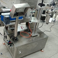 Équipement d'emballage industriel automatique pour l'application d'étiquettes adhésives sur bouteilles rondes et plates double face, machine d'étiquetage auto-adhésive