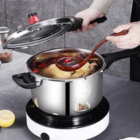 Ustensiles de cuisine contact alimentaire de haute qualité 3-8L en acier inoxydable 304 autocuiseur pot autocuiseur gain de temps vente en gros