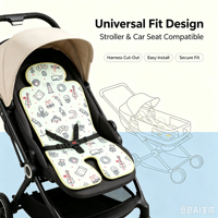 Coussin de siège auto universel en gel rafraîchissant pour poussette d'été, motif imprimé personnalisé pour poussette bébé