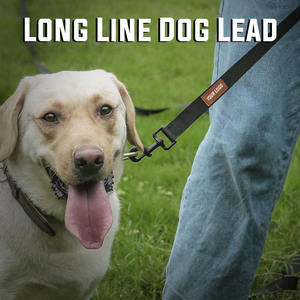 3M 5M 7m 10m 15M 20M 25M 30m Correa de entrenamiento de perros personalizada Seguimiento de obediencia Nylon Long Line <span class=keywords><strong>Dog</strong></span> Lead con mango acolchado - Product Image 3